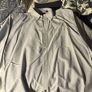 Timberland Gray/Blue Button-Up Shirt